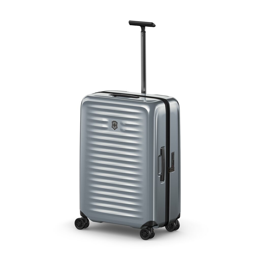 Чемодан VICTORINOX Airox, серебристый, 100% поликарбонат Makrolon, 46x29x69 см, 74 л — Сумки женские с логотипом