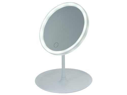 Косметическое зеркало с LED-подсветкой Beautific, белый — 8 марта с логотипом