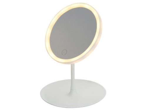 Косметическое зеркало с LED-подсветкой Beautific, белый — 8 марта с логотипом