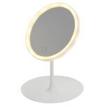 Косметическое зеркало с LED-подсветкой Beautific, белый — 8 марта с логотипом