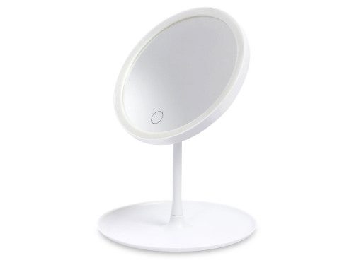 Косметическое зеркало с LED-подсветкой Beautific, белый — 8 марта с логотипом