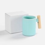 Кружка для сублимационной печати Ecogrami, голубая — 8 марта с логотипом