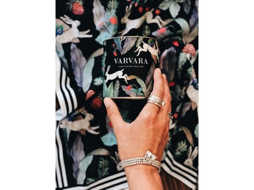 Платок Зайцы. Varvara — 8 марта с логотипом