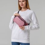 Поясная сумка Pink Marble — 8 марта с логотипом