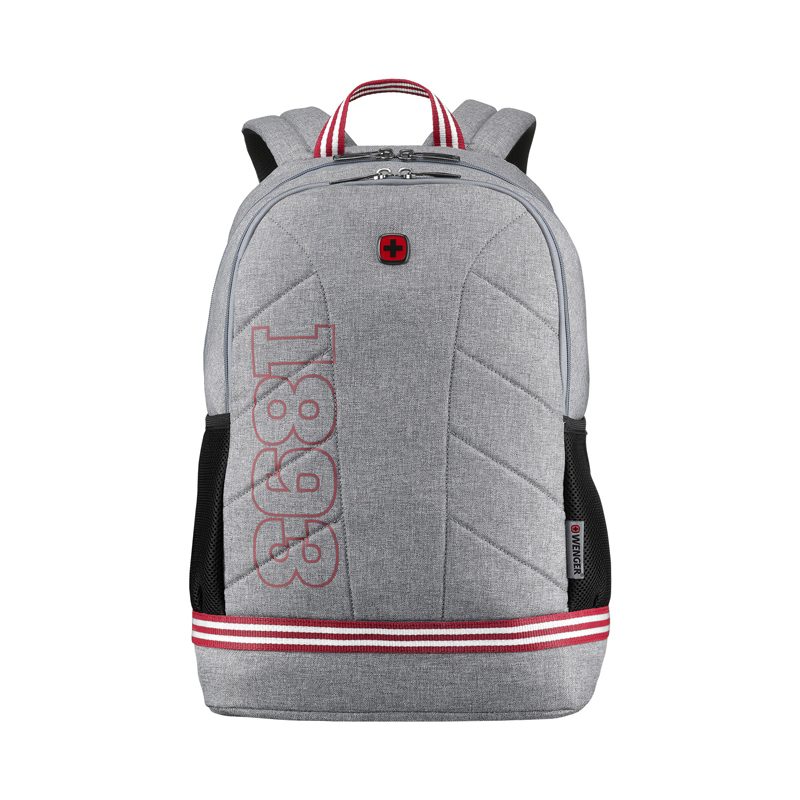 Рюкзак WENGER Collegiate Quadma 16”, серый, 100% полиэстер, 33х17х43 см, 22 л — Сумки женские с логотипом