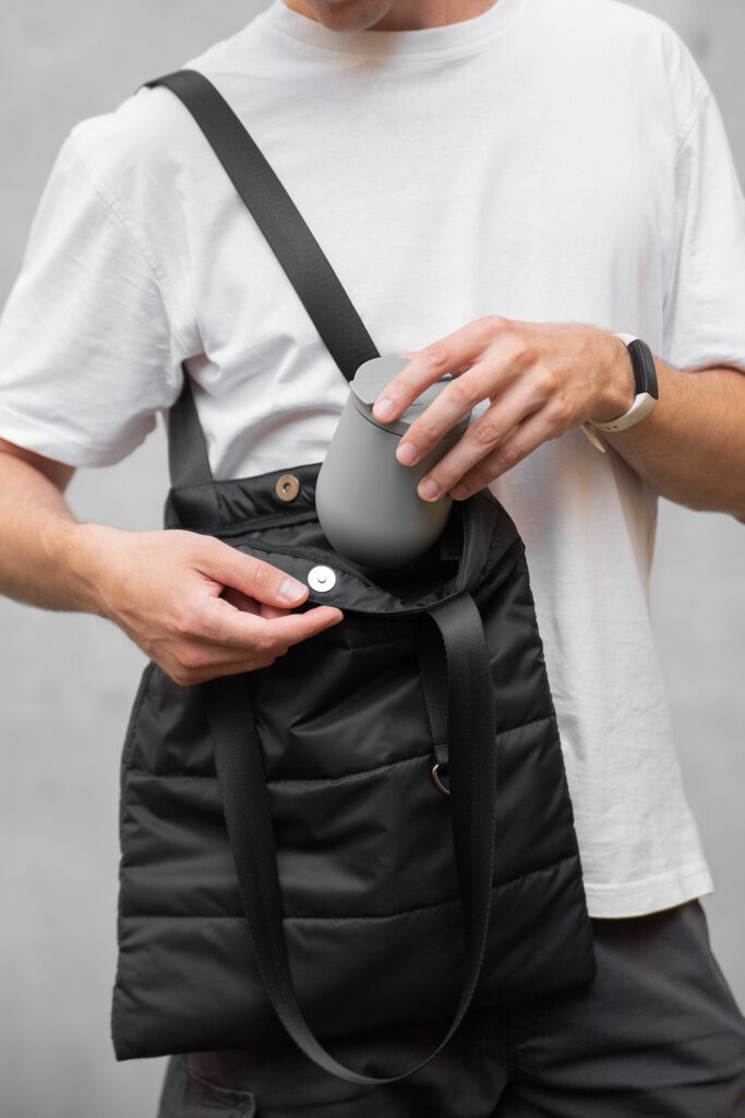 Шоппер Superbag Bubble, стёганый, с магнитной кнопкой (черный) — Сумки женские с логотипом