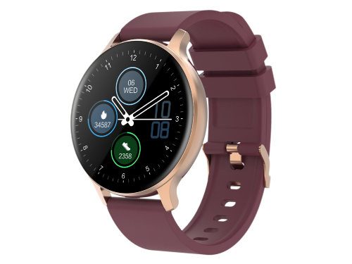 Смарт-часы Canyon SW-68 Badian, IP68, темно-красный (Р), уценённый товар — 8 марта с логотипом