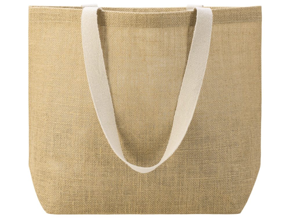 Сумка Jute джутовая с широким дном и карманом — Сумки женские с логотипом