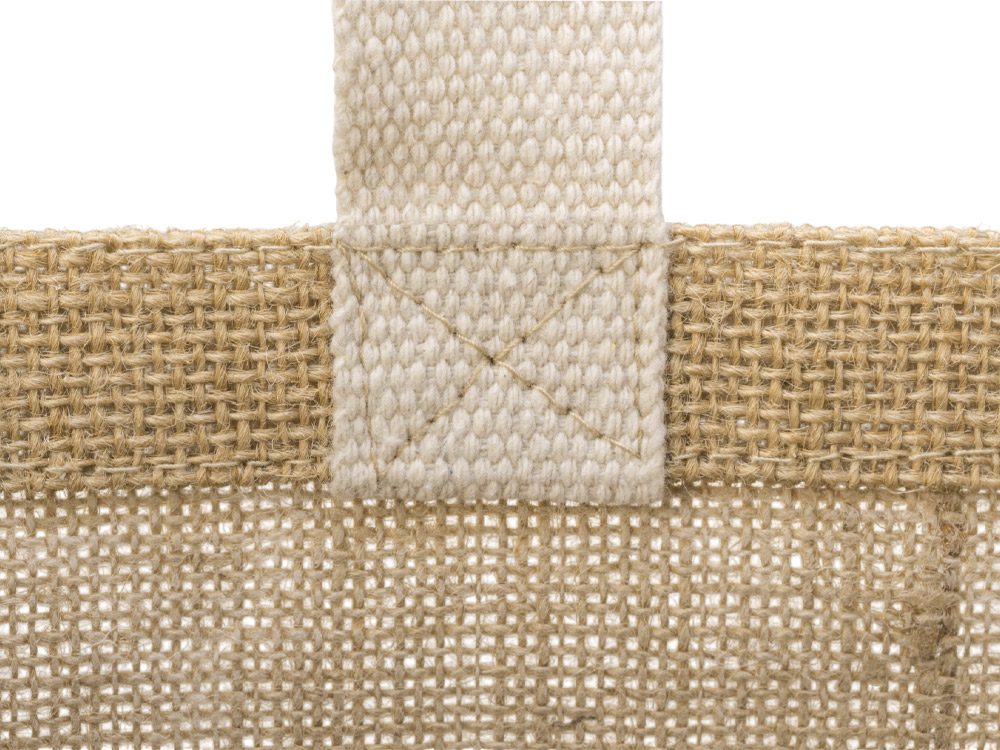 Сумка Jute джутовая с широким дном и карманом — Сумки женские с логотипом