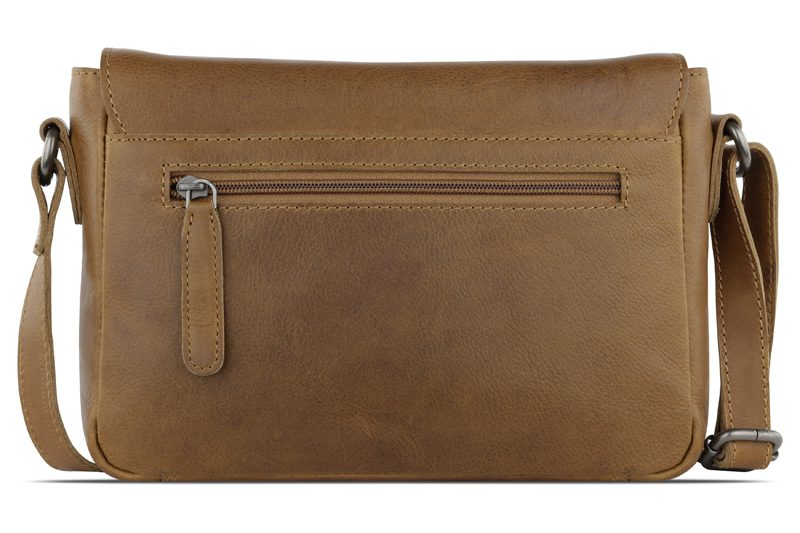 Сумка женская KLONDIKE GOLD «Amber», натуральная кожа в коньячном цвете, 27,5 х 19 х 10 см — Сумки женские с логотипом