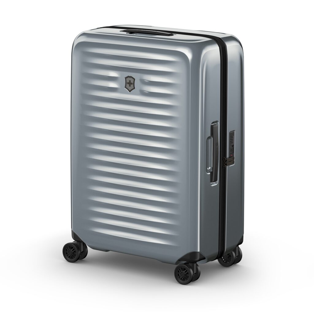 Чемодан VICTORINOX Airox, серебристый, 100% поликарбонат Makrolon, 46x29x69 см, 74 л — Сумки женские с логотипом