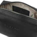 Косметичка BUGATTI Bella, чёрная, воловья кожа/полиэстер, 19х8,5х11 см — Сумки женские с логотипом