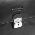 Портфель BUGATTI Romano 15», чёрный, натуральная воловья кожа, 40х12х30 см — Сумки женские с логотипом
