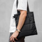 Шоппер Superbag Bubble, стёганый, с магнитной кнопкой (черный) — Сумки женские с логотипом