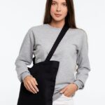 Сумка для покупок с регулируемыми ручками Leta, черная — Сумки женские с логотипом