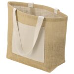Сумка Jute джутовая с широким дном и карманом — Сумки женские с логотипом
