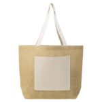 Сумка Jute джутовая с широким дном и карманом — Сумки женские с логотипом
