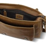 Сумка женская KLONDIKE GOLD «Amber», натуральная кожа в коньячном цвете, 27,5 х 19 х 10 см — Сумки женские с логотипом