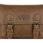 Сумка женская KLONDIKE GOLD «Amber», натуральная кожа в коньячном цвете, 27,5 х 19 х 10 см — Сумки женские с логотипом